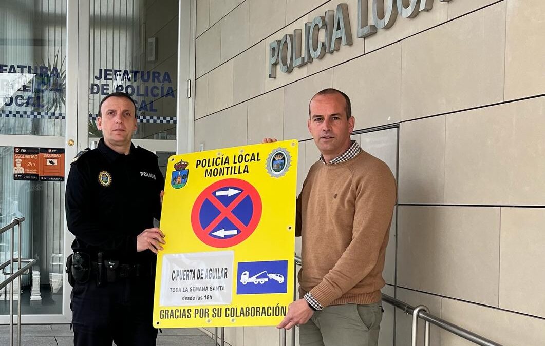 El Ayuntamiento de Montilla instala señales informativas en los recorridos de las procesiones de Semana Santa